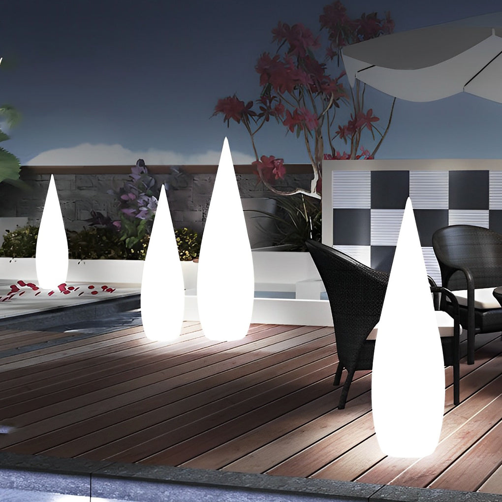 WINDSOR DROPLET OUTDOOR LANTERN, MODERN LED LANDSCAPE FLOOR LIGHT