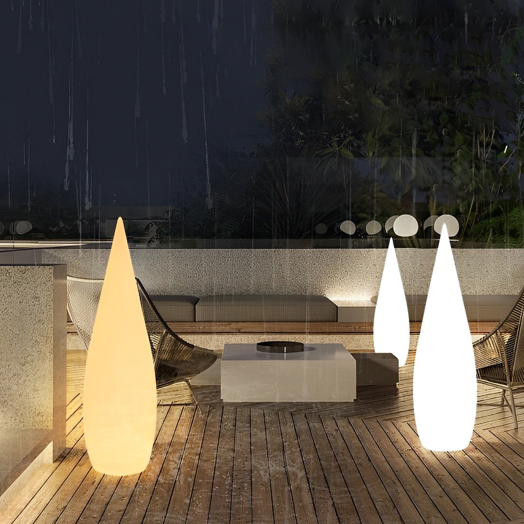 WINDSOR DROPLET OUTDOOR LANTERN, MODERN LED LANDSCAPE FLOOR LIGHT
