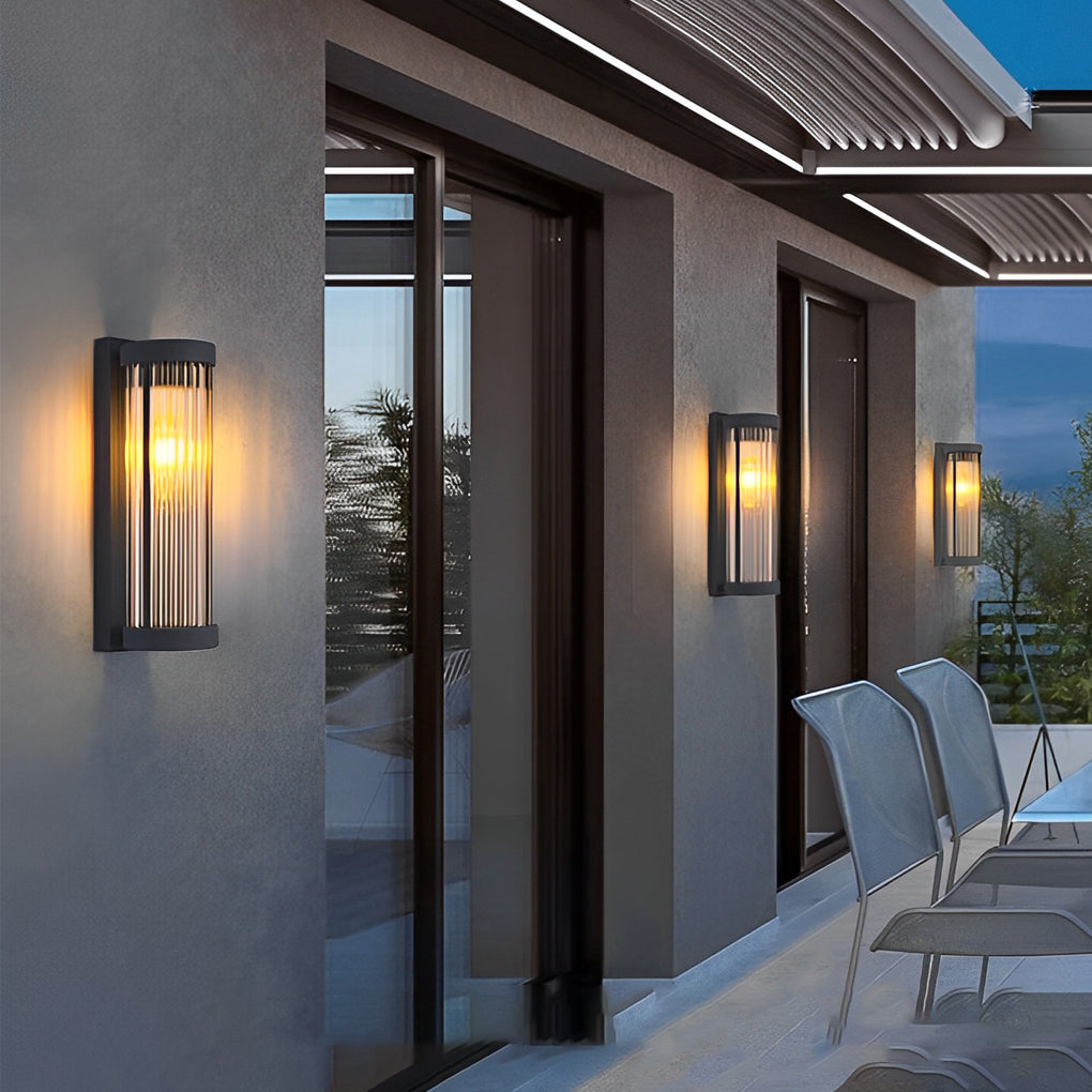 BRIDGEMAN MODERN BLACK OUTDOOR SCONCE LIGHTING