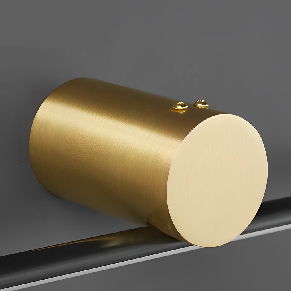 WINTERBOURNE DUAL-TONE BATHROOM ILLUMINATOR WITH CYLINDRICAL SHADE AND LINEAR ACCENT
