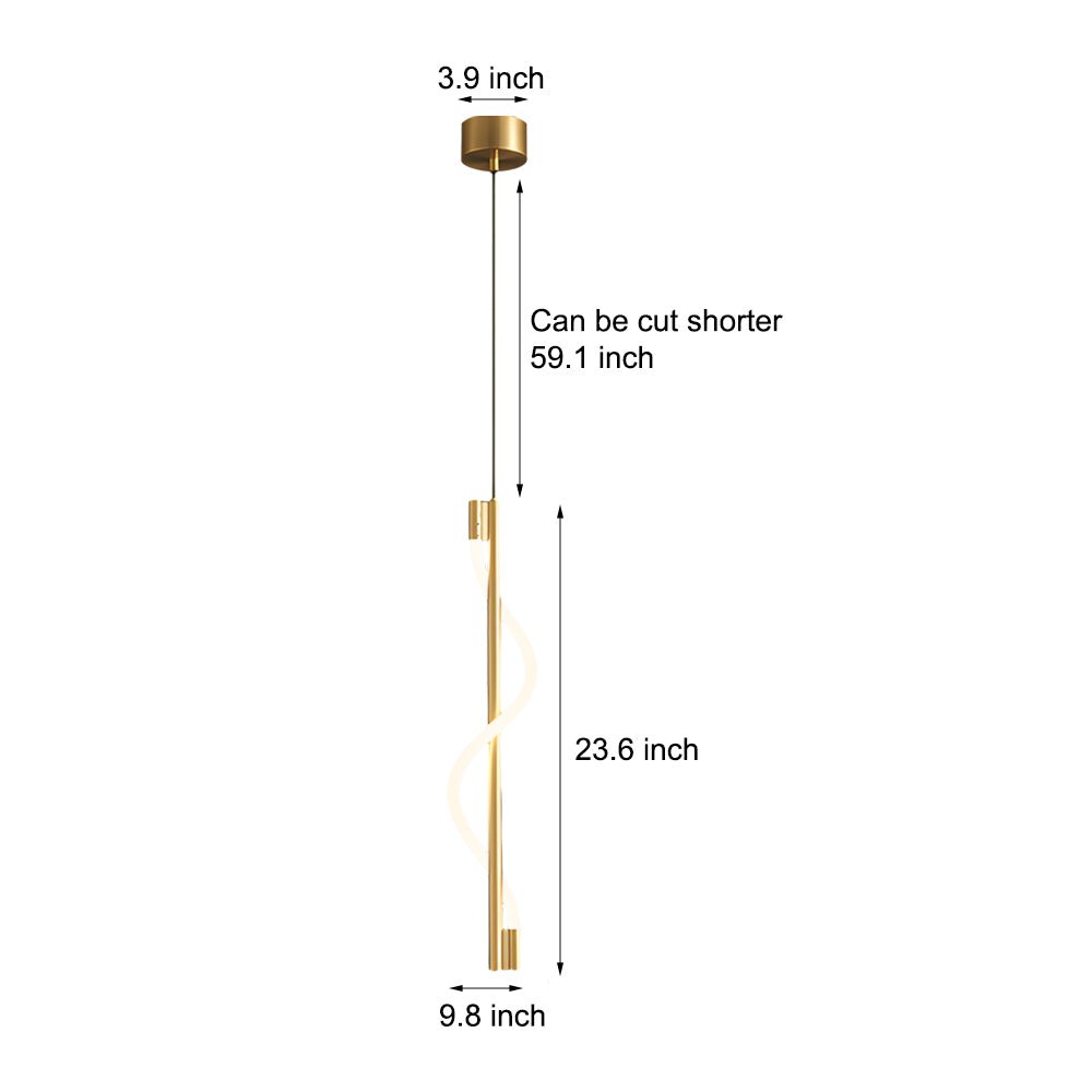 WINDSOR TWISTED ROPE LED PENDANT WITH DIMMER CONTROL