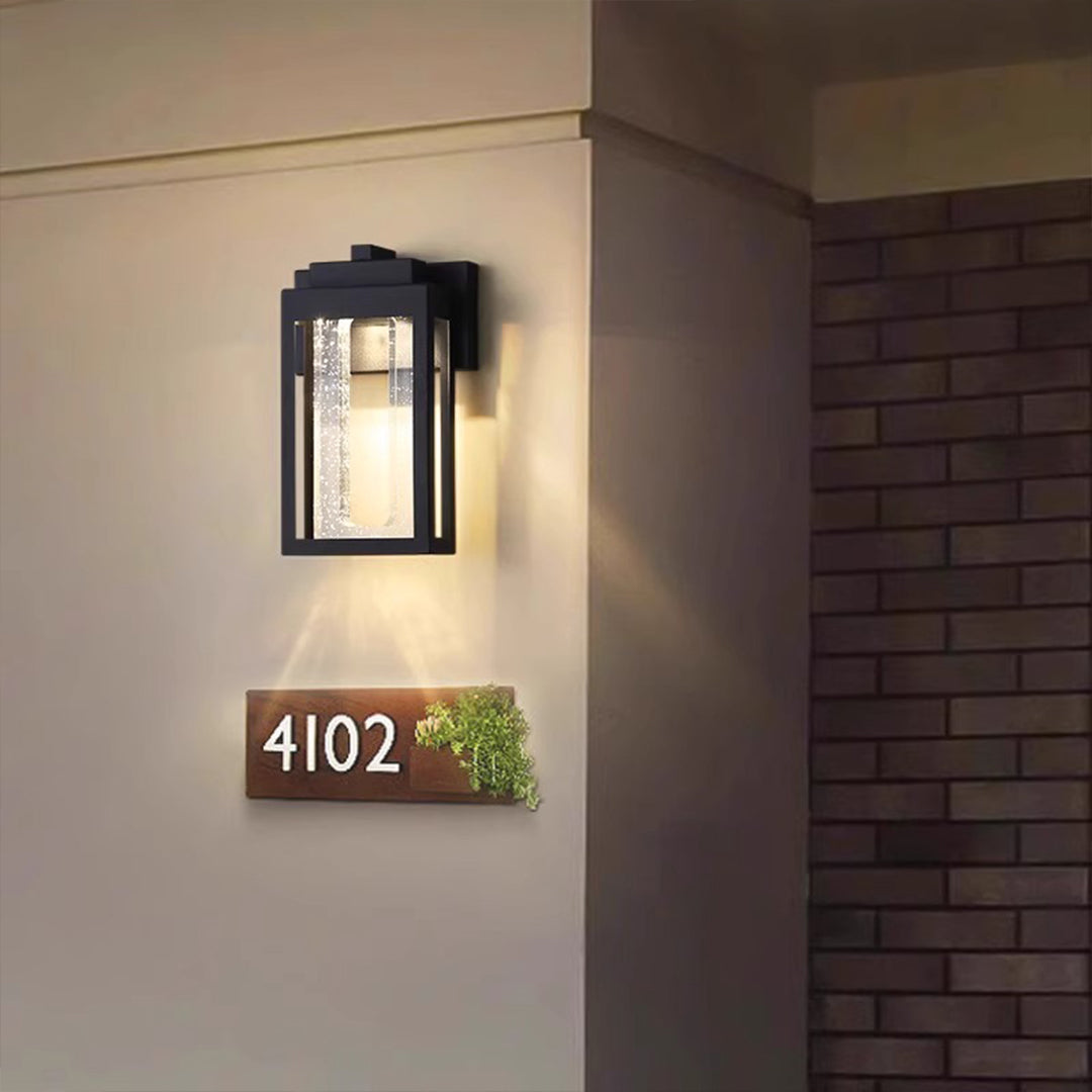 1. "WINDERMERE AQUA-BEAM OUTDOOR LANTERN"  
   - A waterproof fixture featuring a stunning crystal design that refracts light beautifully, perfect for illuminating garden paths and patios.

2. "HASTINGS CRYSTAL-CLAD WALL SCONCE"  
   - A weather-resistant