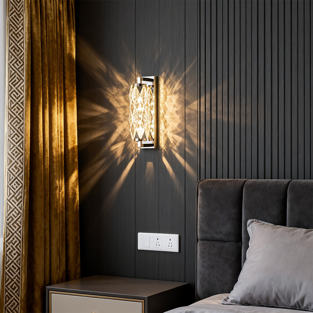 WINDSOR CRYSTAL GEOMETRIC WALL LANTERN