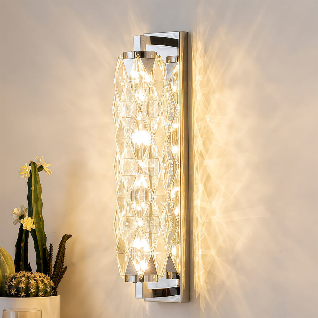 WINDSOR CRYSTAL GEOMETRIC WALL LANTERN