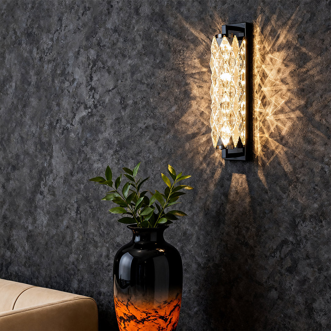 WINDSOR CRYSTAL GEOMETRIC WALL LANTERN