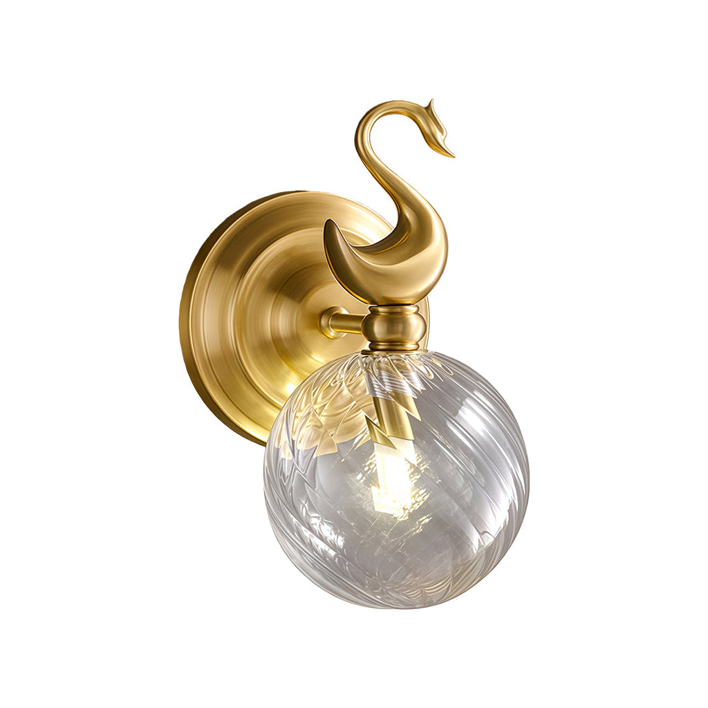 WINDSOR BRASS WALL SCONCE WITH LED ILLUMINATION