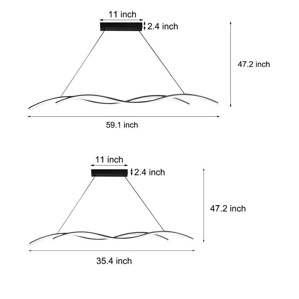 FALMOUTH FLUID FORM LED HANGING LIGHT