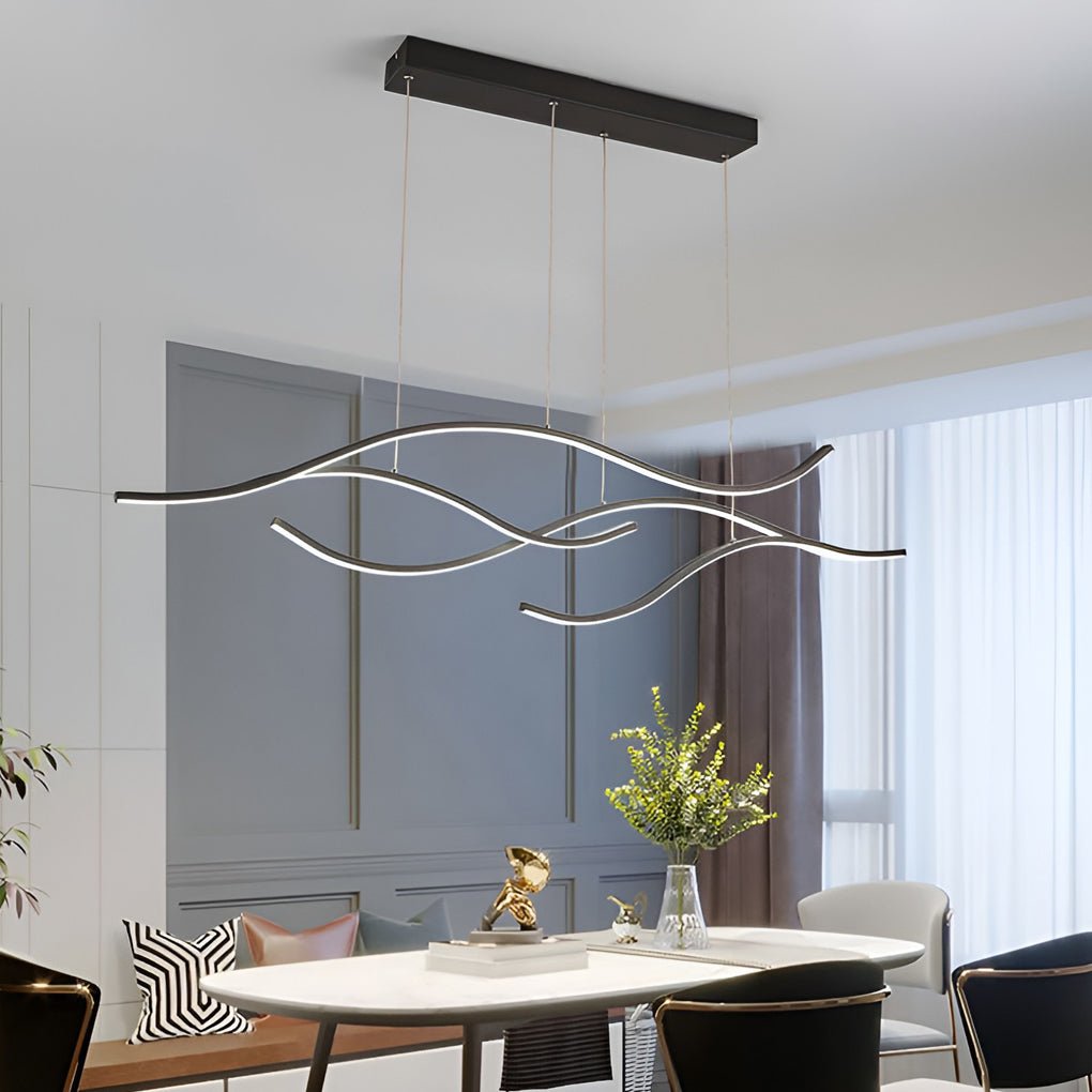 CHARLESTON WAVE LINEAR ILLUMINATOR, HAMPSTEAD HANGING PENDANTS & WINDSOR CABINET GLOW