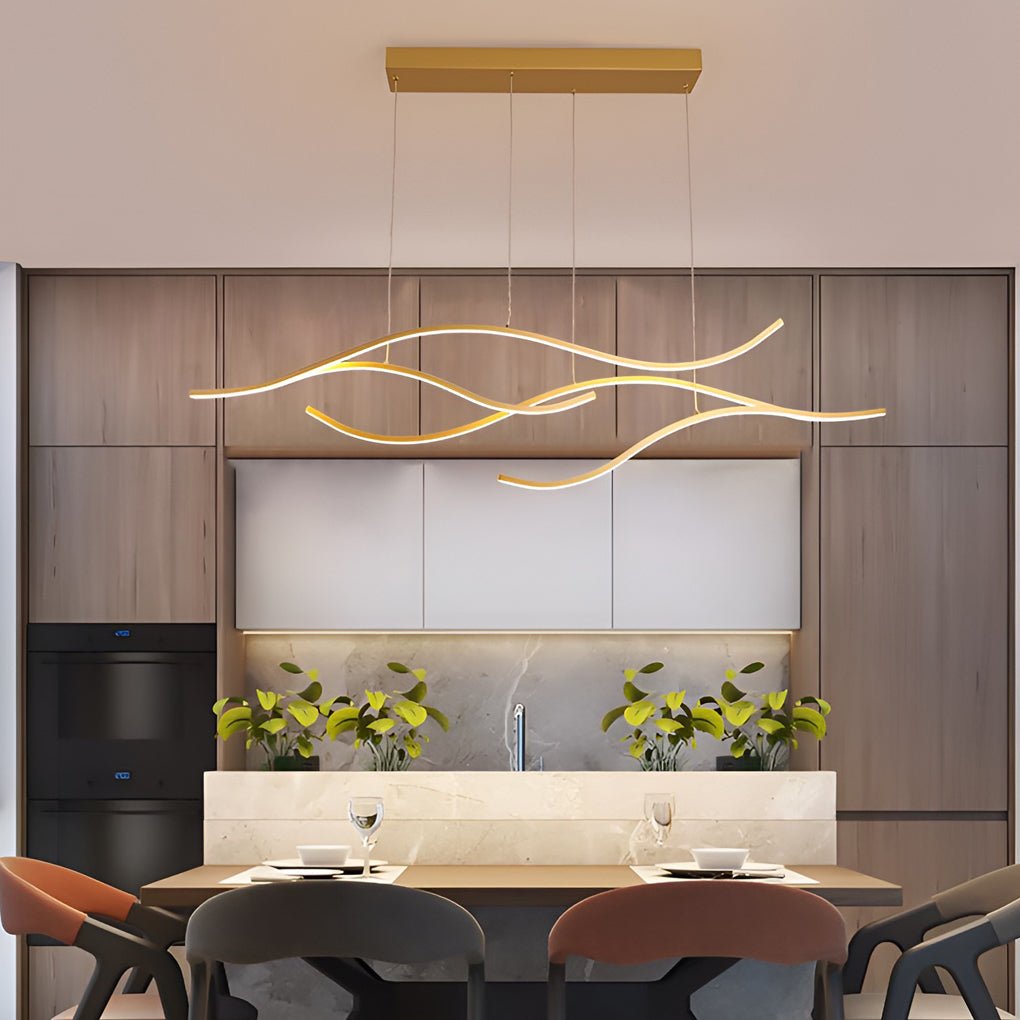CHARLESTON WAVE LINEAR ILLUMINATOR, HAMPSTEAD HANGING PENDANTS & WINDSOR CABINET GLOW