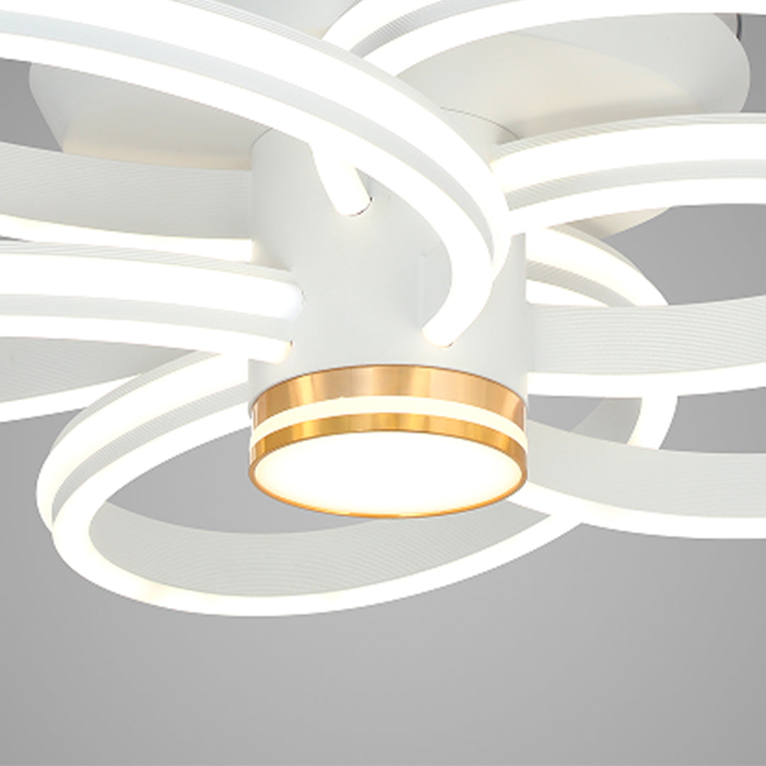 WINDSOR BLOOM IRON CEILING FAN WITH INTEGRATED LIGHTING
