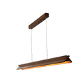 WINTHROP WOODEN SLIMLINE PENDANT WITH WHITE PVC SHADE