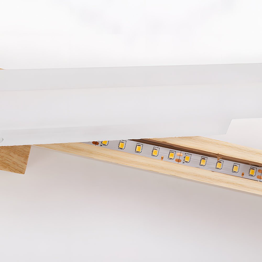 RAVENHURST WOODEN RECTANGULAR LED BATHROOM SCONCE