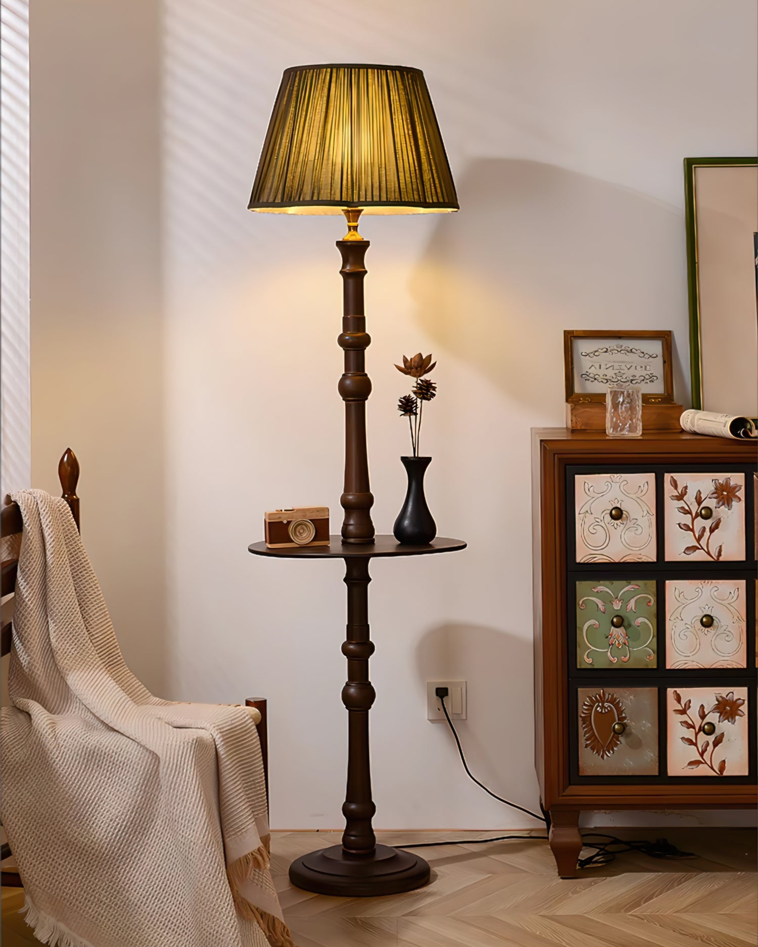 CELTIC GLOWING ORB FLOOR LANTERN