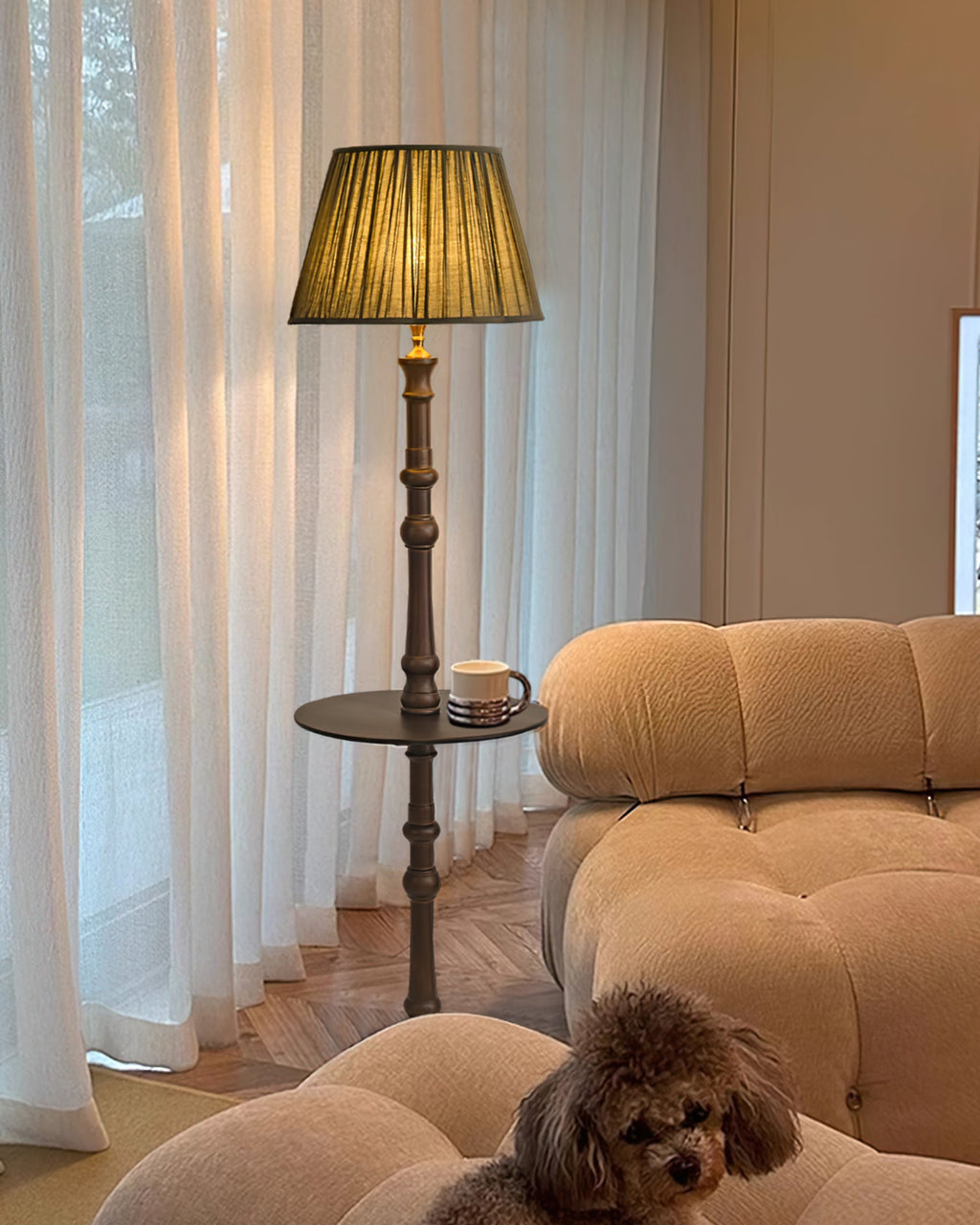 CELTIC GLOWING ORB FLOOR LANTERN