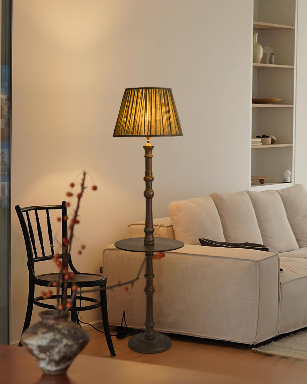 CELTIC GLOWING ORB FLOOR LANTERN
