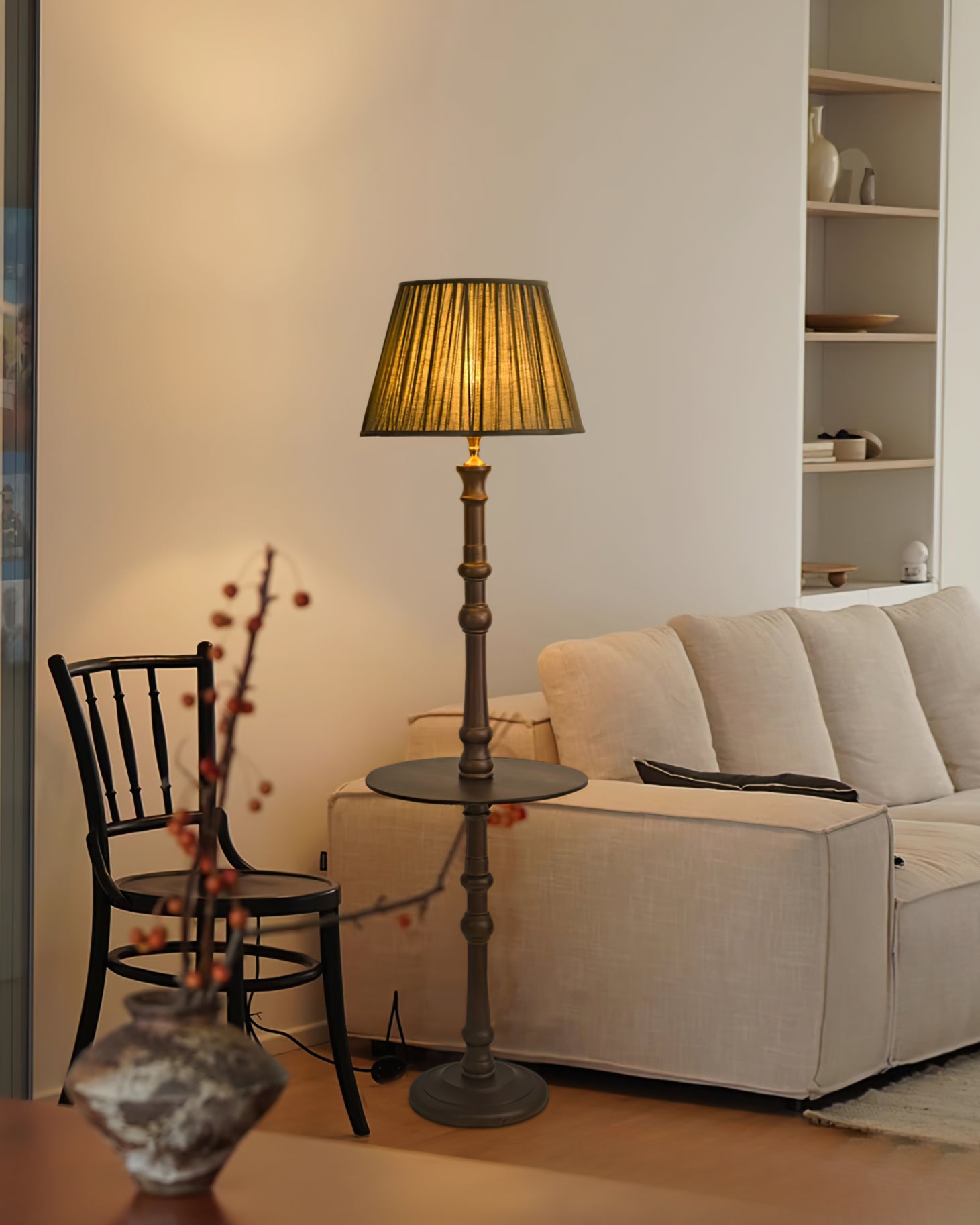 CELTIC GLOWING ORB FLOOR LANTERN