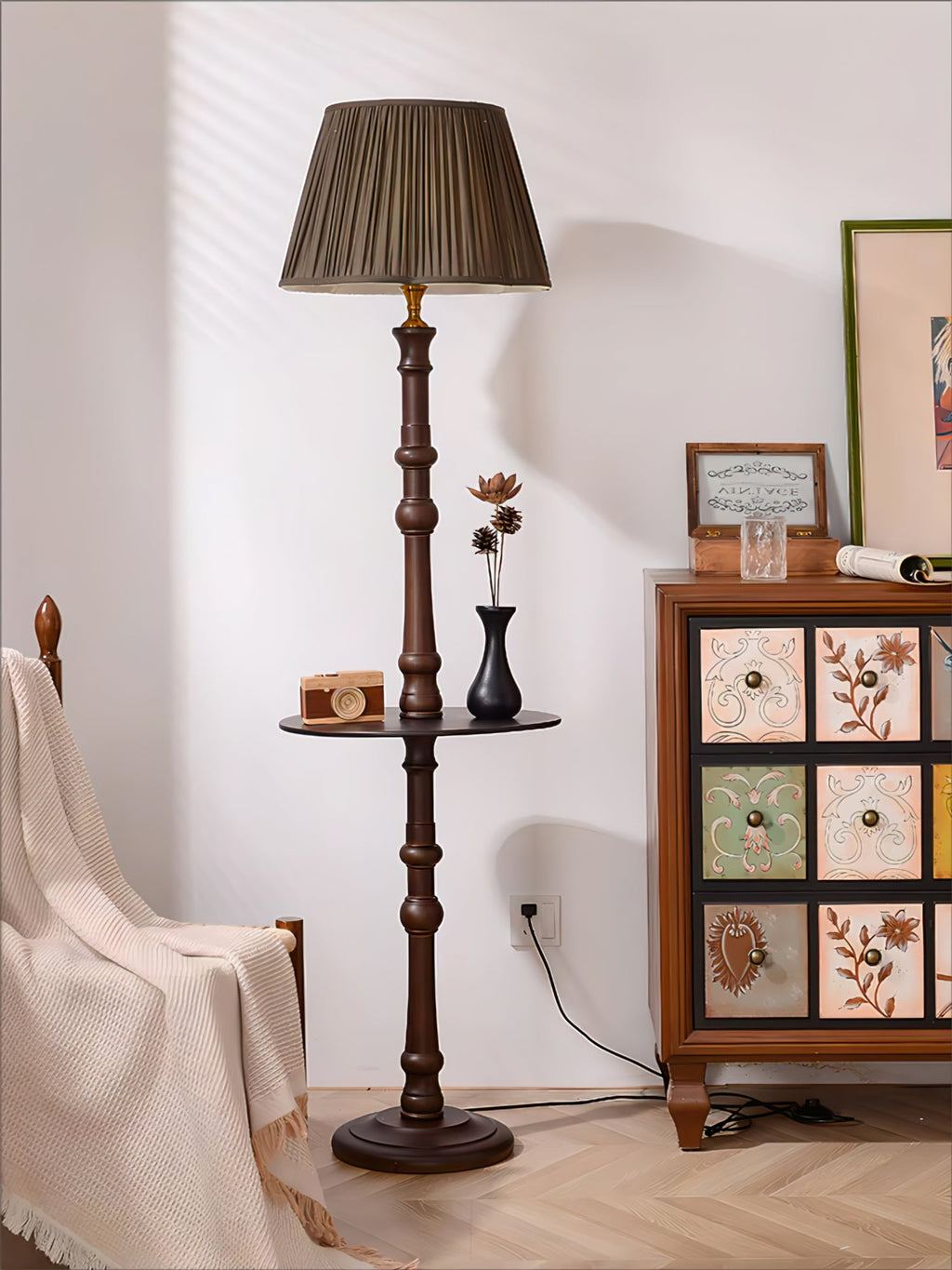 CELTIC GLOWING ORB FLOOR LANTERN