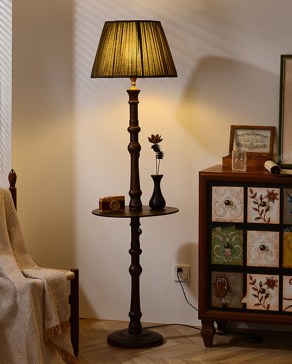 CELTIC GLOWING ORB FLOOR LANTERN