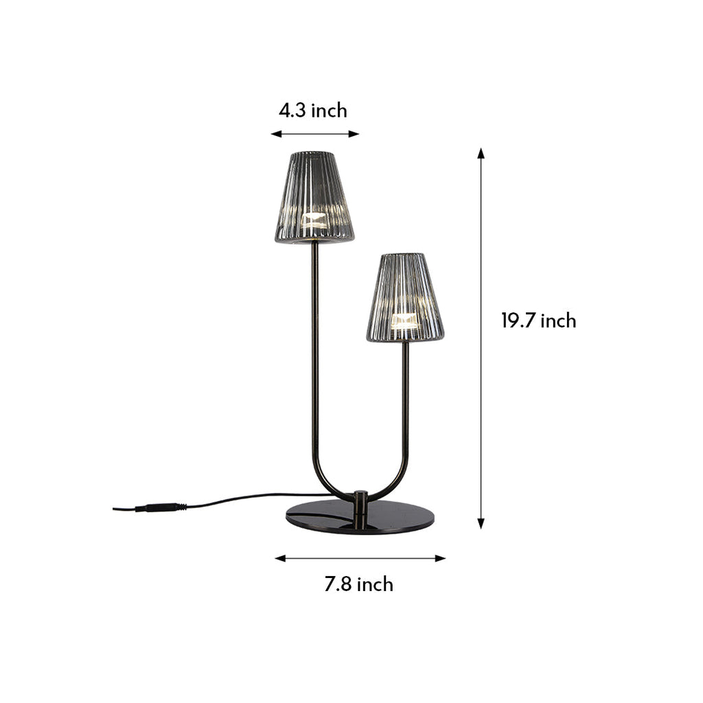 WINTHROP MODERNIST BLACK LED TABLE LAMP