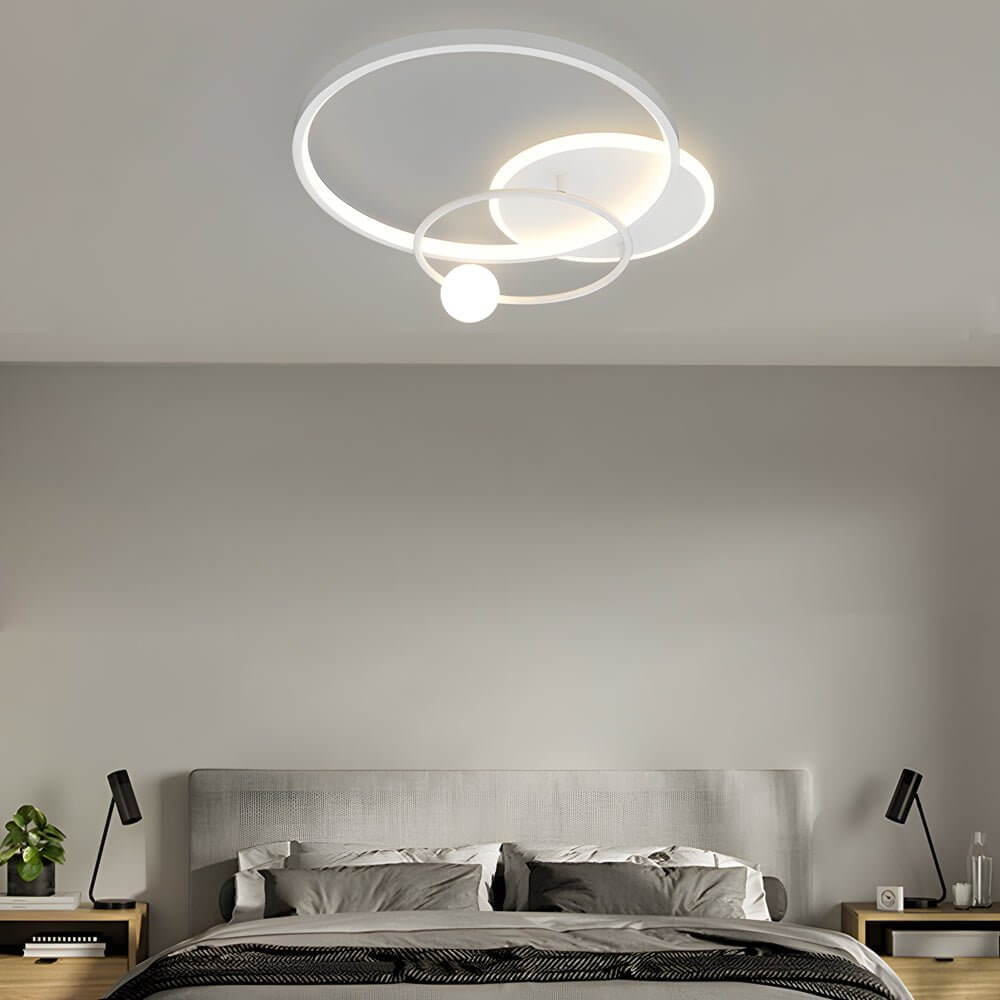 CHARLESTON TRIO CIRCULAR LED CEILING LUMINAIRE - GOLD/BLACK/WHITE