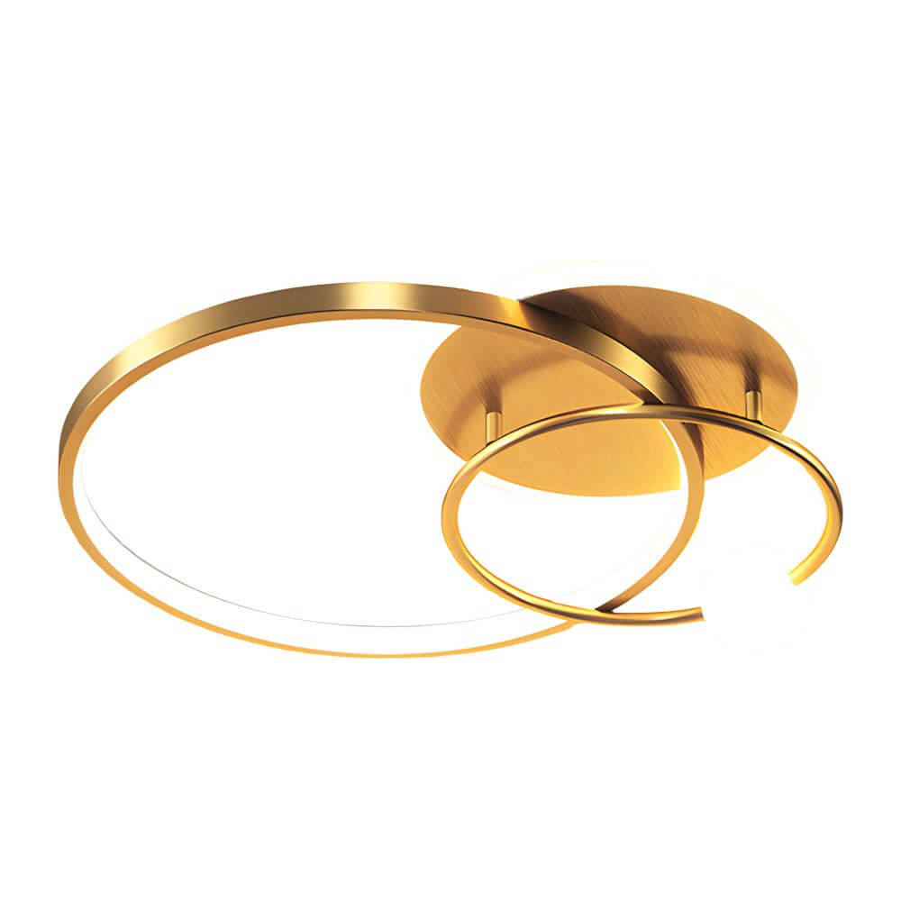 CHARLESTON TRIO CIRCULAR LED CEILING LUMINAIRE - GOLD/BLACK/WHITE