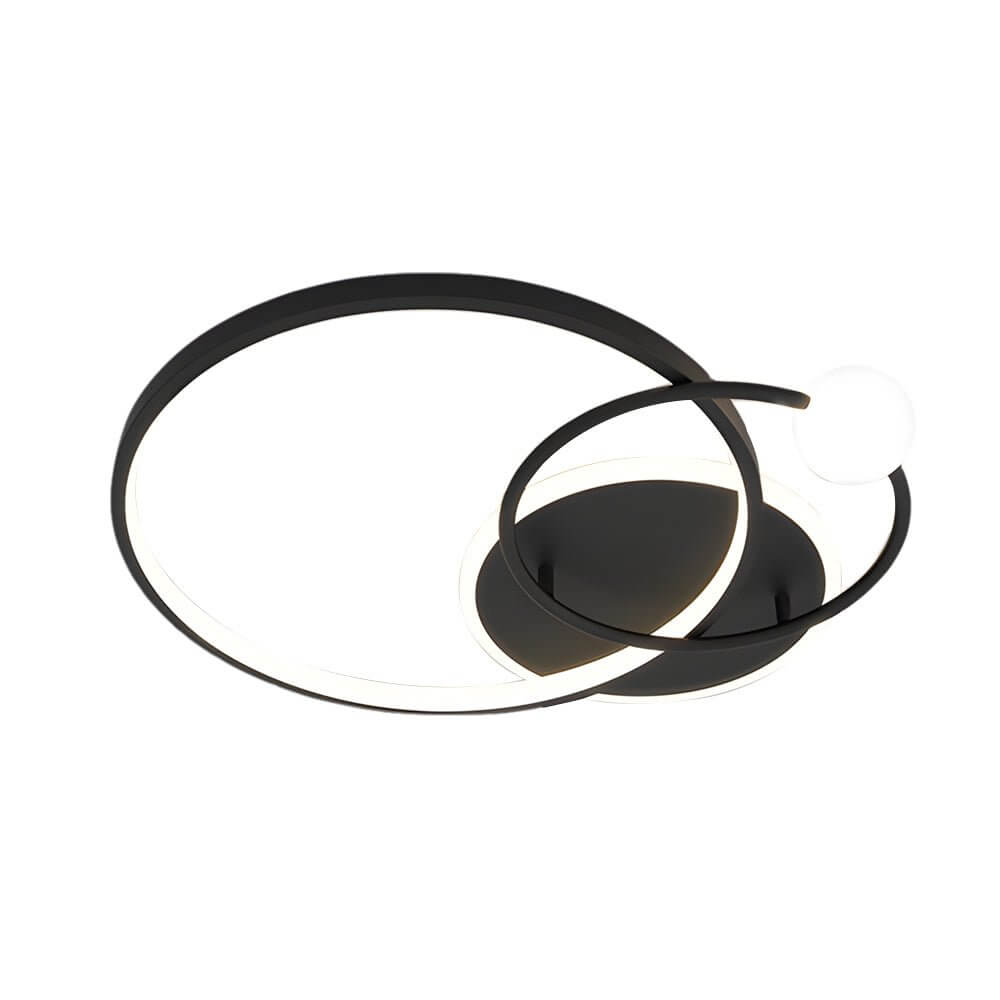 CHARLESTON TRIO CIRCULAR LED CEILING LUMINAIRE - GOLD/BLACK/WHITE