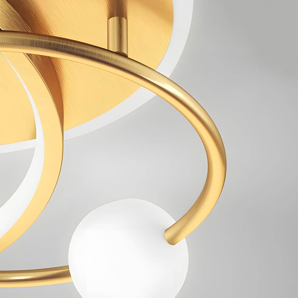 CHARLESTON TRIO CIRCULAR LED CEILING LUMINAIRE - GOLD/BLACK/WHITE