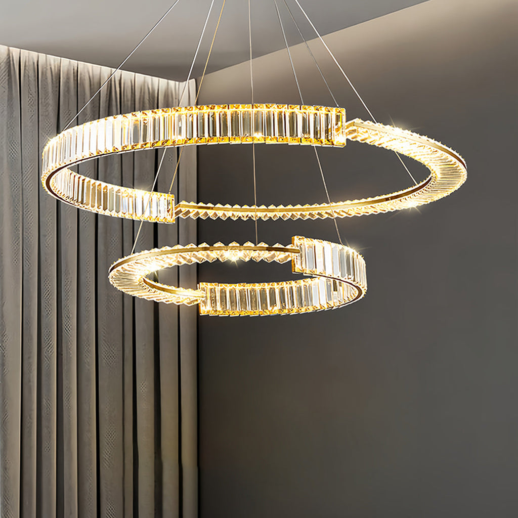 WINDSOR CRYSTAL RING CEILING LUMINAIRE WITH DIMMABLE LED