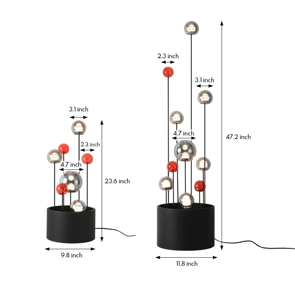 CHARLESTON HUE ORB LAMP WITH STAND
