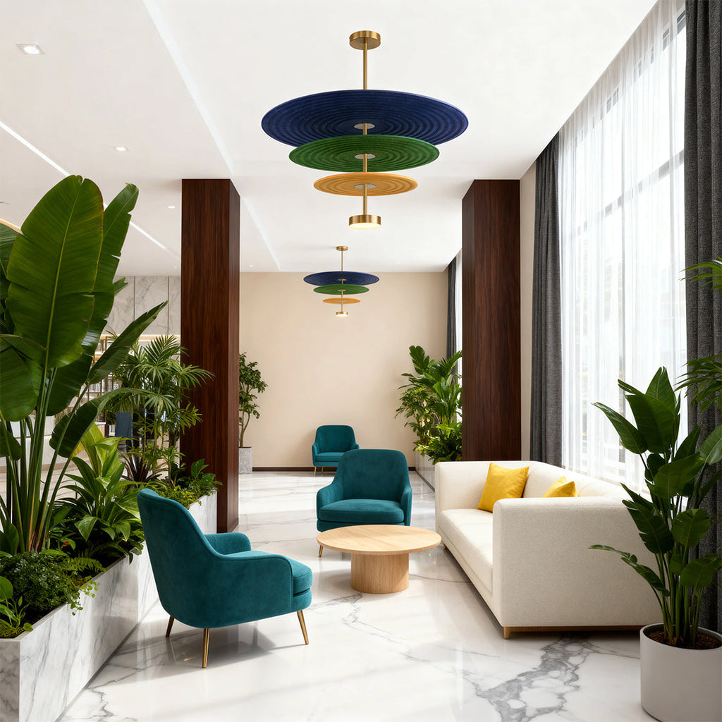CHATHAM TRIO SOUND-ABSORBING FELT CHANDELIER