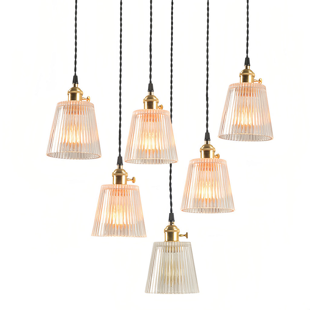 WINTERBOURNE CLEAR GLASS BRASS HANGING LANTERN
