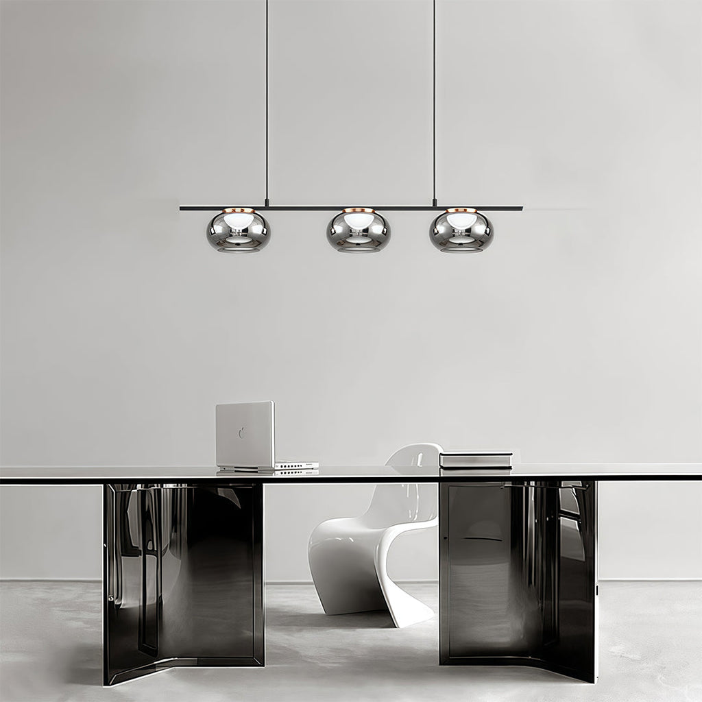 WINDSOR GRAY ORB METAL CEILING LANTERN