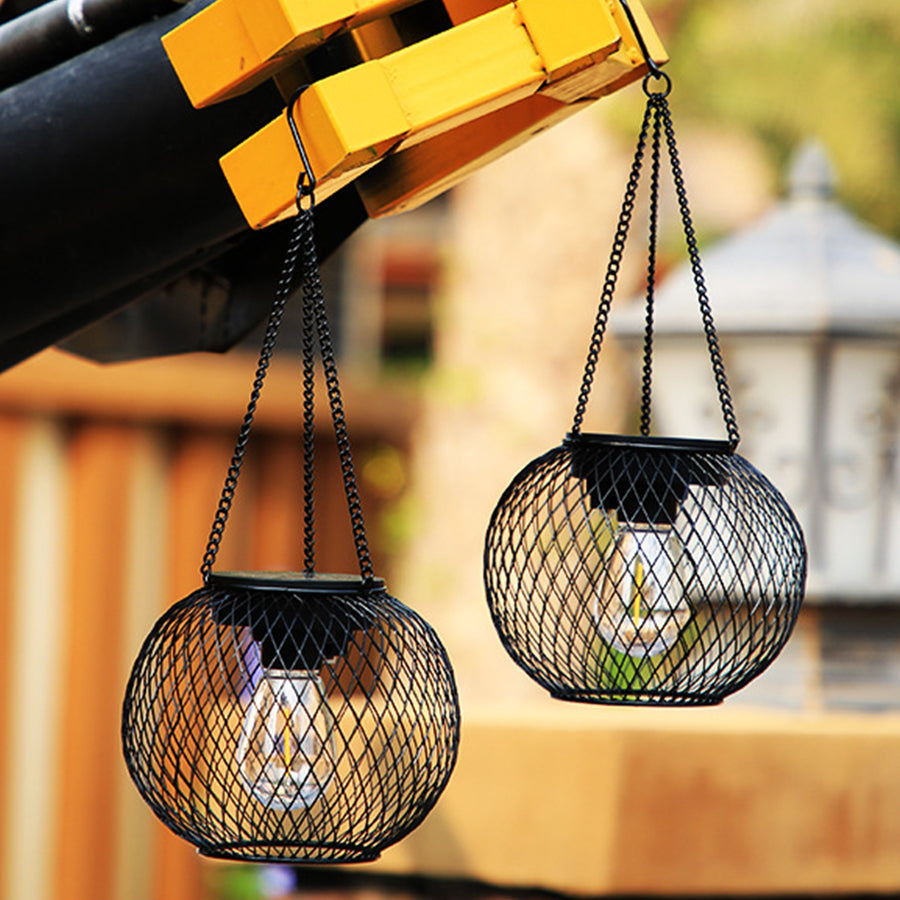 BRAMBLETON SOLAR MESH LANTERN HANGING LIGHTS