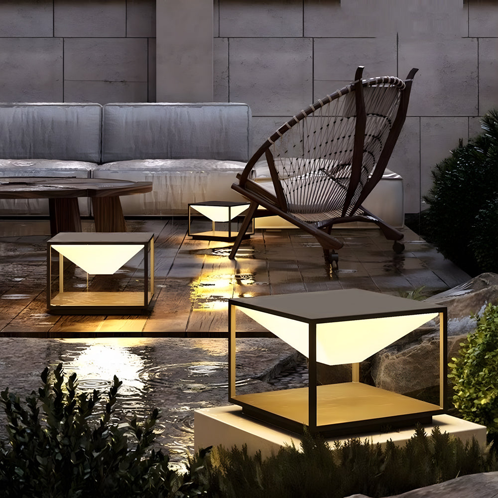 WINTHROP SQUARE STAINLESS STEEL OUTDOOR LANTERN