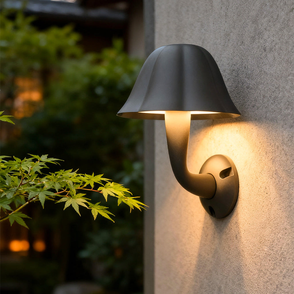 THISTLEWOOD OUTDOOR MUSHROOM LANTERN - WEATHER-RESISTANT MODERN WALL LIGHT