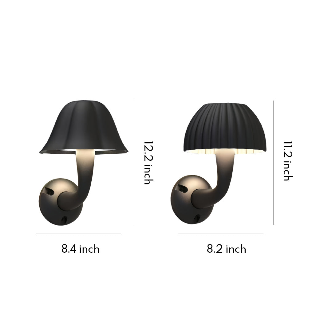 THISTLEWOOD OUTDOOR MUSHROOM LANTERN - WEATHER-RESISTANT MODERN WALL LIGHT