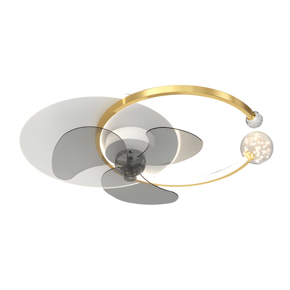 WINTHORPE MODERN CIRCULAR DIMMING CEILING FAN LIGHT