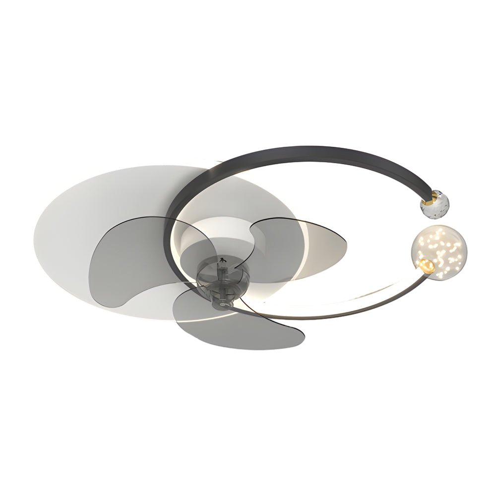 WINTHORPE MODERN CIRCULAR DIMMING CEILING FAN LIGHT