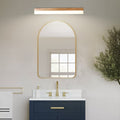 WINTHORPE NATURAL OAK LED BATHROOM ILLUMINATOR WITH ACRYLIC SHADE