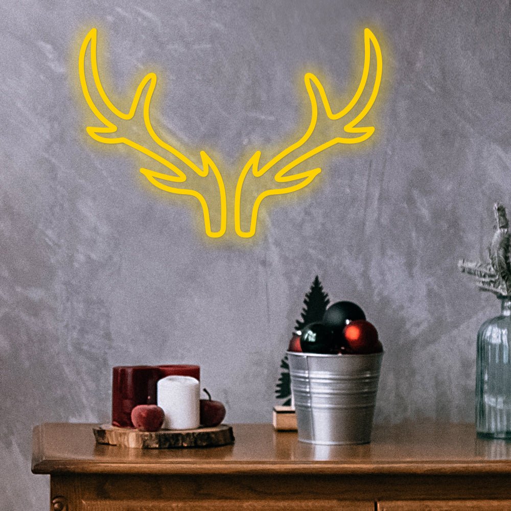 FENWICK GLOWING REINDEER CELEBRATION SIGN WITH ADJUSTABLE BRIGHTNESS