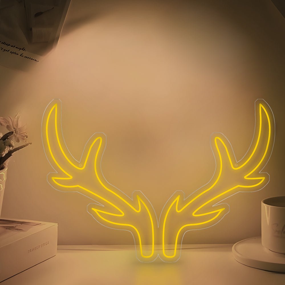 FENWICK GLOWING REINDEER CELEBRATION SIGN WITH ADJUSTABLE BRIGHTNESS