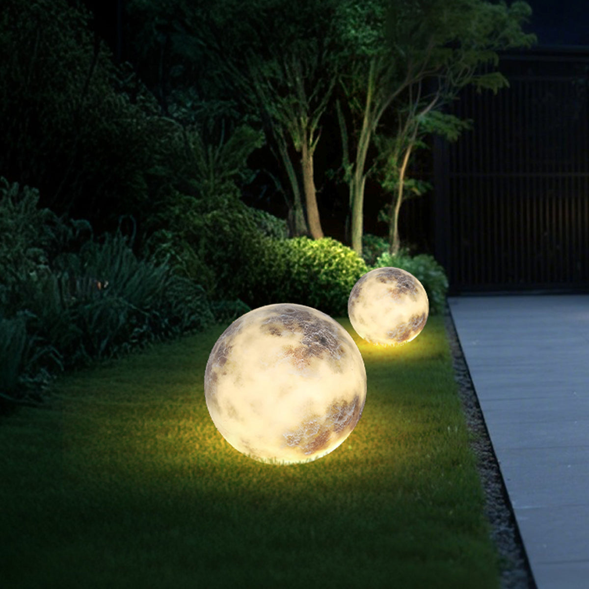 WINTERBOURNE LUMINOUS GARDEN ORB, WEATHERPROOF GLASS NIGHTLIGHT