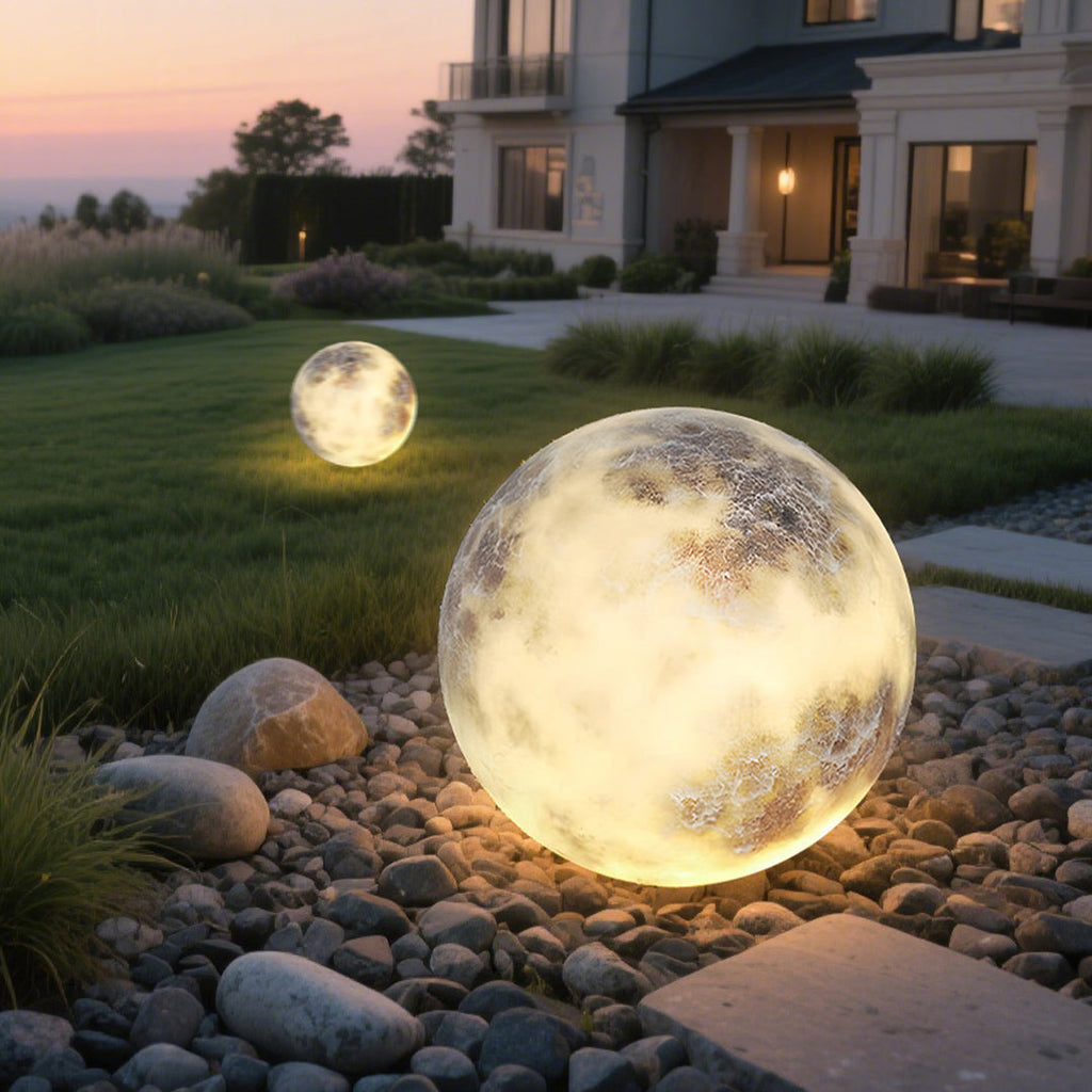 WINTERBOURNE LUMINOUS GARDEN ORB, WEATHERPROOF GLASS NIGHTLIGHT