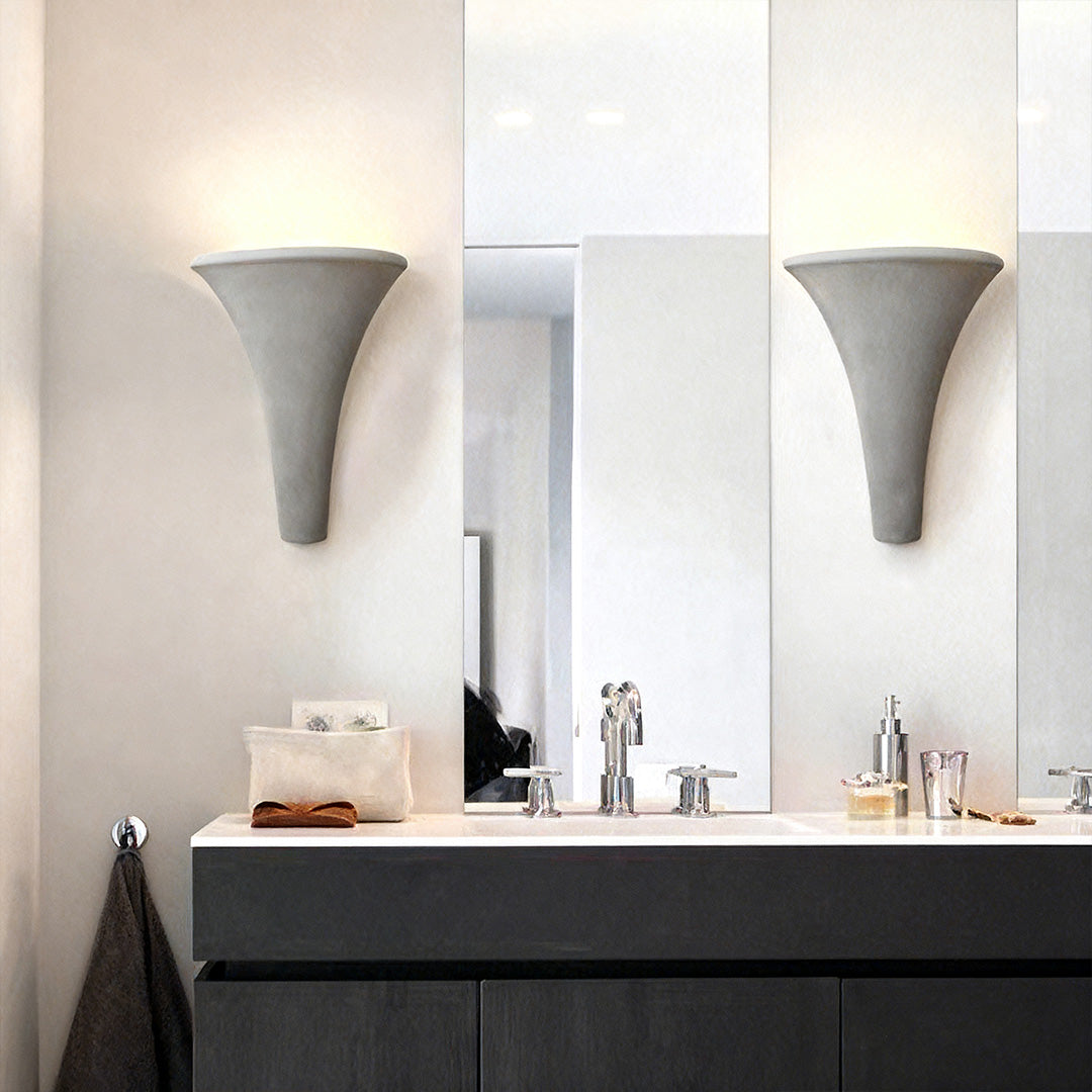 WINTHROP CEMENT WALL SCONCE WITH UPWARD ILLUMINATION