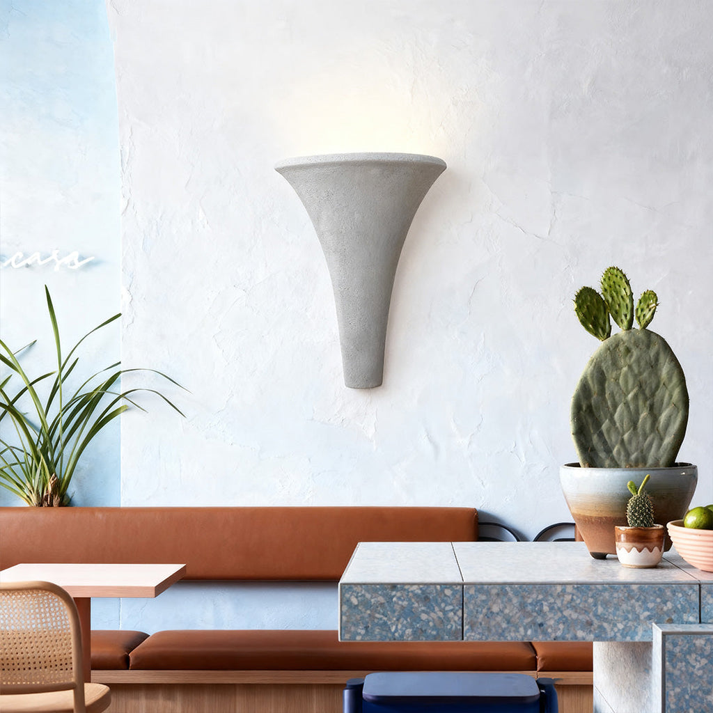 WINTHROP CEMENT WALL SCONCE WITH UPWARD ILLUMINATION