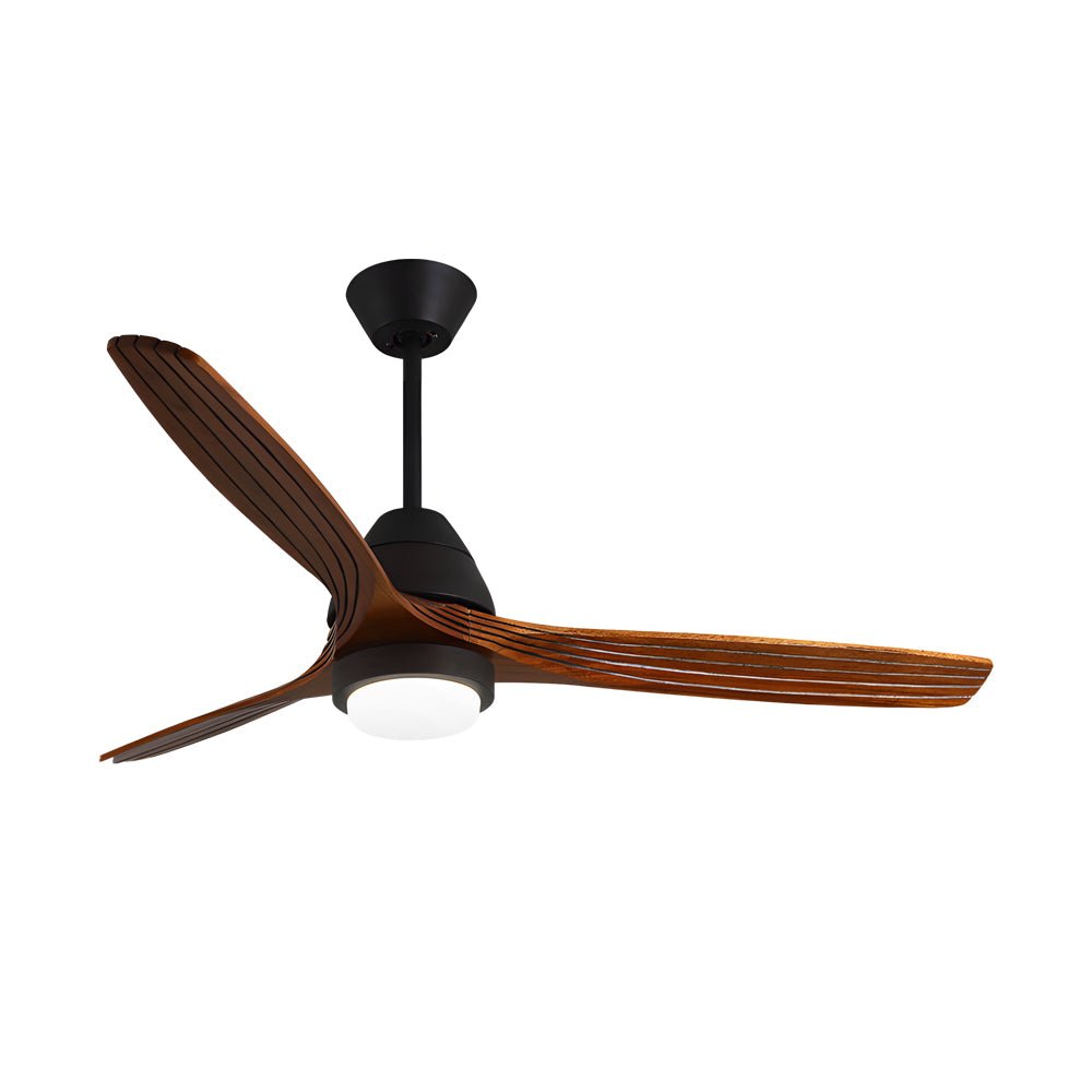 RAVENHURST 52-INCH TRIO-WING WOODEN CEILING FAN WITH REMOTE CONTROL, 6-SPEED SETTINGS