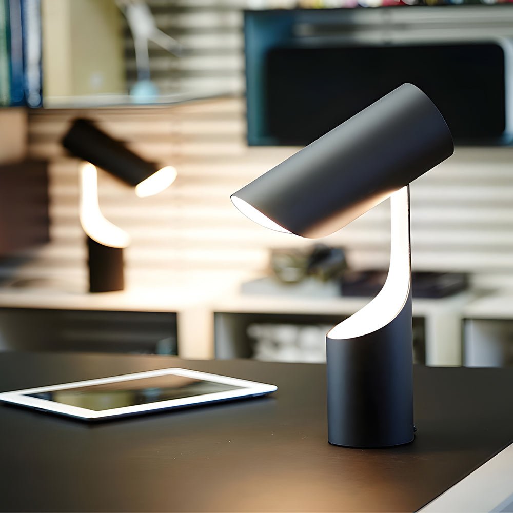 RAVENHALL MODERN CYLINDRICAL LED WORKLIGHT WITH CUSTOMIZABLE HEIGHT FOR STUDY SPACES