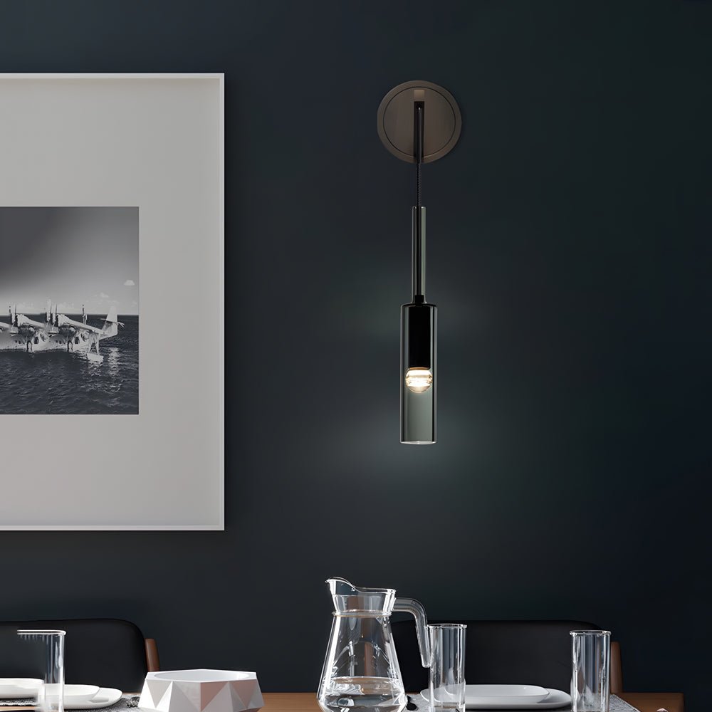WINTHORPE COPPER-CLAD STAIRWAY SCONCE WITH SUSPENDED CORD
