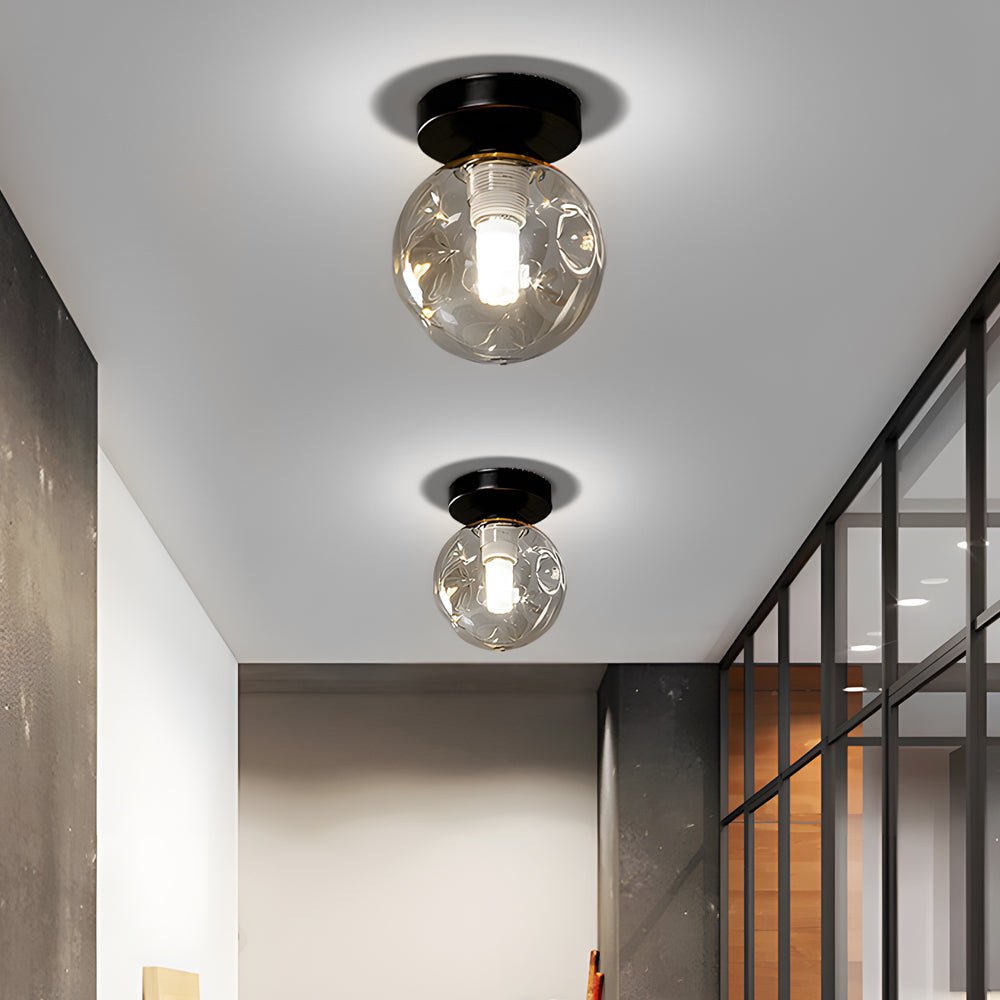 FENWICK AMBER HUE GLASS CEILING LANTERN