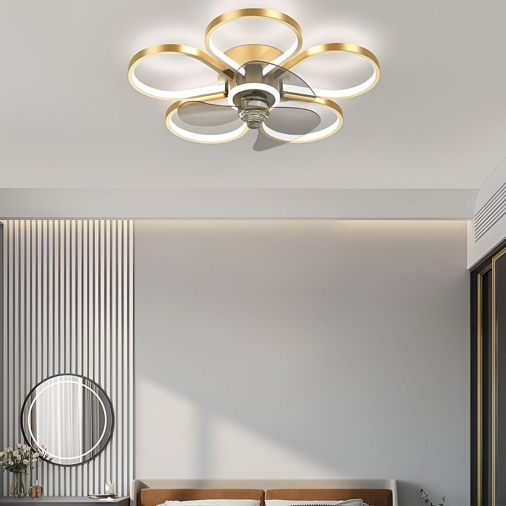 HEATHCOTE FLORAL INLAY LED CEILING FAN LIGHT